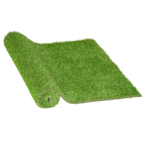 3 ft. x 10 ft. Green Thick Realistic Artificial Grass Rug with Simulated Look and Feel UV Protection 1.25" Pile Height