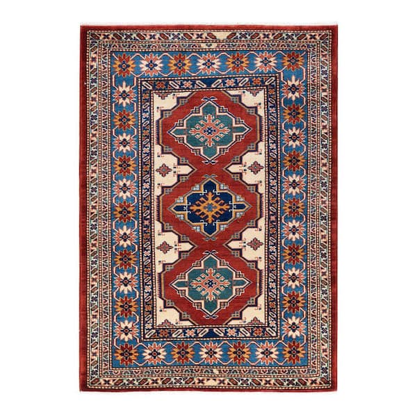 Solo Rugs Tribal One-of-a-Kind Bohemian Red 3 ft. 1 in. x 4 ft. 4 in. Oriental Area Rug