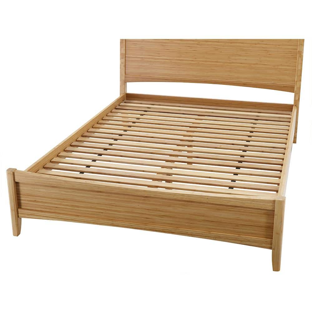 Eco Ridge Willow Honey-Gold King Bamboo Upholstered Bed with Slats