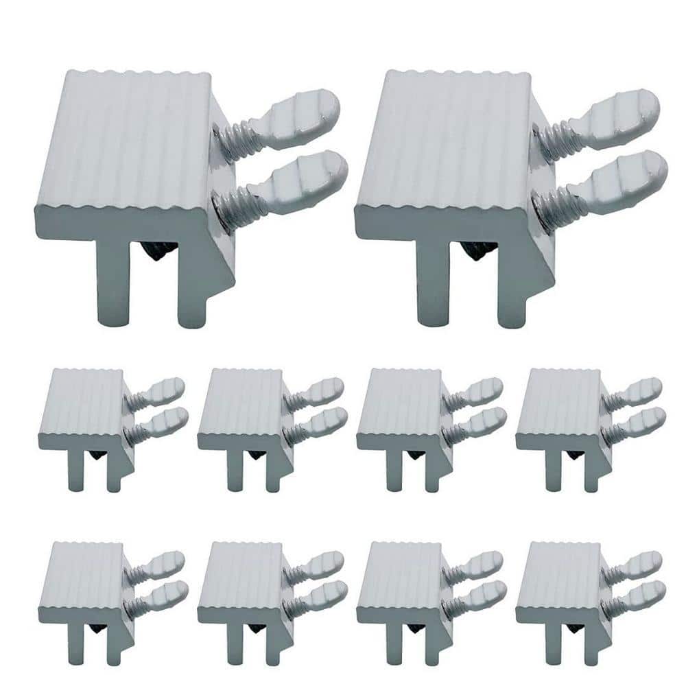 NUSET NU-SET Vertical Sliding Thumbscrews Window Lock, White (10