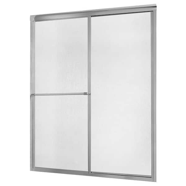 CRAFT + MAIN Tides 56 in. to 60 in. x 70 in. H Framed Sliding Shower Door in Silver and Rain Glass