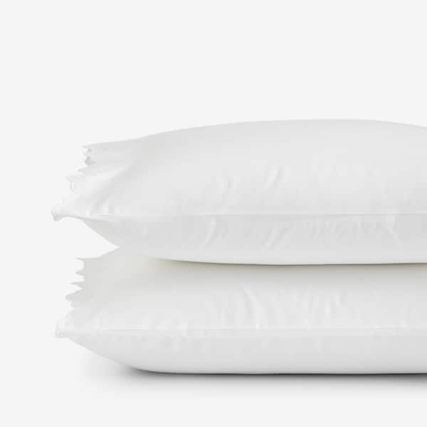 The Company Store Company Cotton Embroidered Scallop White Standard Sateen Pillowcases (Set of 2)