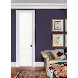 24 in. x 96 in. Monroe White Painted Left-Hand Smooth Solid Core Molded Composite MDF Single Prehung Interior Door