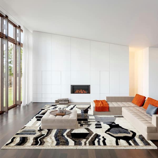 Bheri Abstract Area Rug Multi 5 ft. x 8 ft. Area Rug
