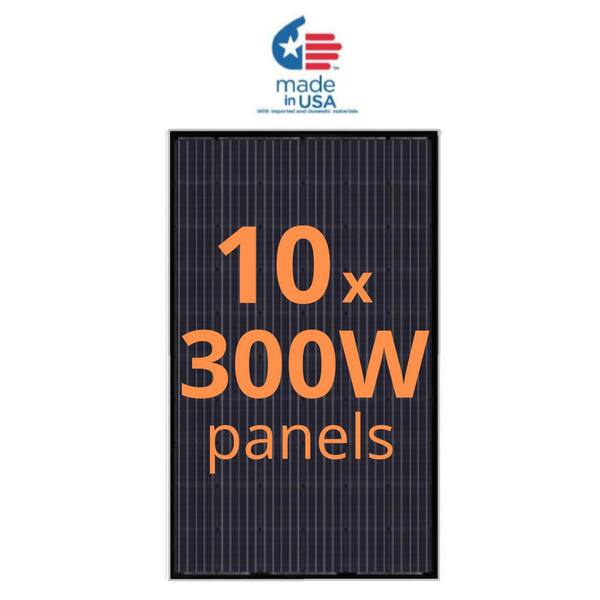 Grape Solar 300-Watt Monocrystalline Solar Panel (10-Pack)