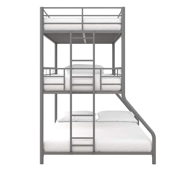 Dhp Cormac Silver Metal Twin Full, Dhp Twin Over Futon Bunk Bed Assembly Instructions