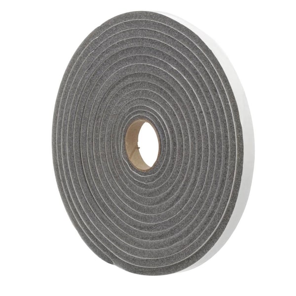 M-D Building Products Door and Window Foam Weather Stripping 1/4in x 17ft L Gray 