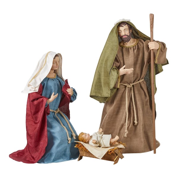 Home　Mary　Home　Baby　Accents　22CD20822　The　(3-Piece　Holiday　Set)　Joseph　Scene　and　Jesus　Nativity　Depot