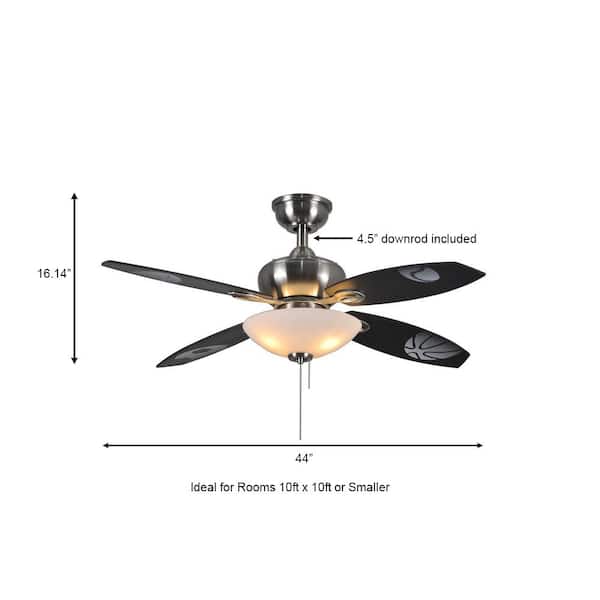 Everstar II 44 in. Indoor Brushed Nickel Ceiling Fan with Light Kit