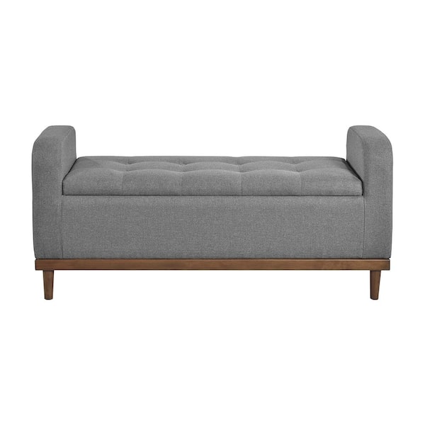 Rex Gray 50 In. Lift Top Bedroom Bench