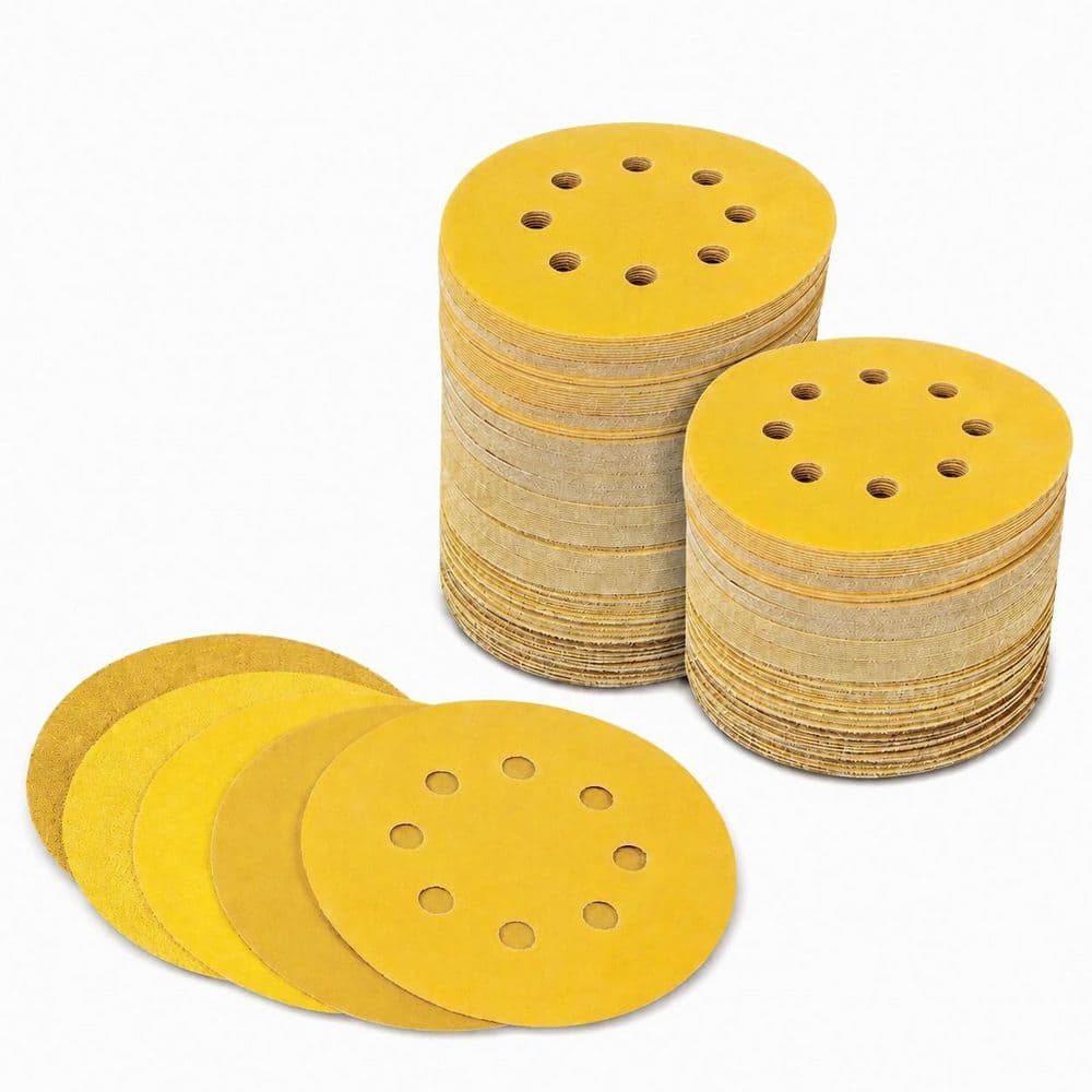 5 Inch 8 Hole Sanding Discs with Hook and Loop Backing Mixed Grits 60 80 120 220 320 Efficient Dust Extraction 100pcs price history on PriceWatchPro