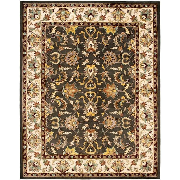 SAFAVIEH Heritage Black/Ivory 8 ft. x 10 ft. Border Area Rug HG819A8