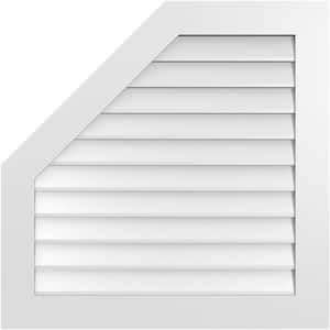 34 in. x 34 in. Octagonal Surface Mount PVC Gable Vent: Decorative with Standard Frame