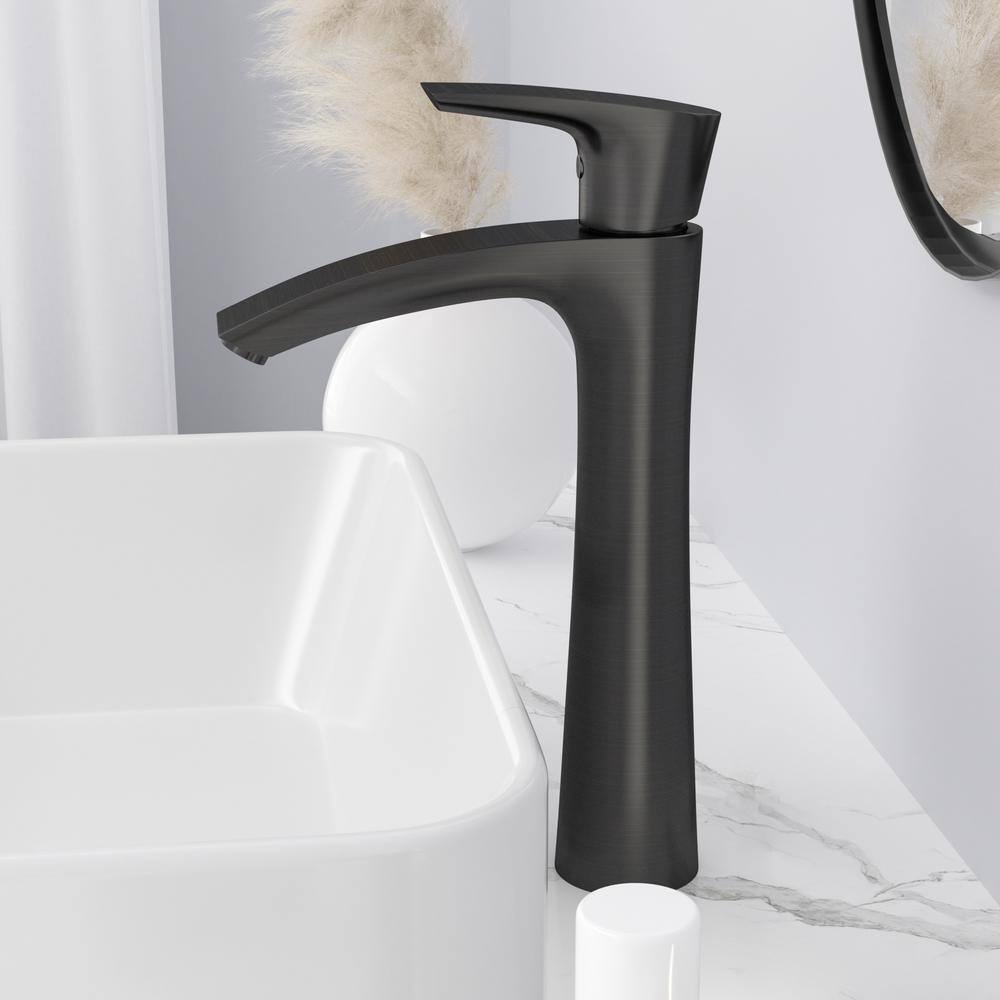 19" White Ceramic Rectangular Vessel Sink with Oil Rubbed Bronze Faucet