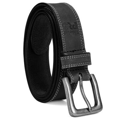 Men's 38mm Boot Leather Belt (Black, Size 40)