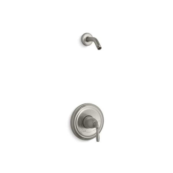 1-Handle Shower Valve Trim Kit in Vibrant Brushed Nickel Less Showerhead Rite-Temp (Valve Not Included)