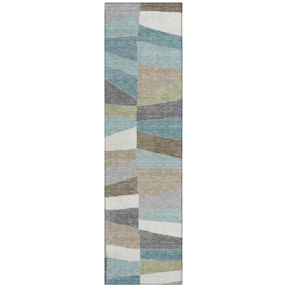 Chantille Machine Washable Indoor/Outdoor Abstract ACN2836 Teal 2 ft. x 7 ft. Runner Rug price history on PriceWatchPro