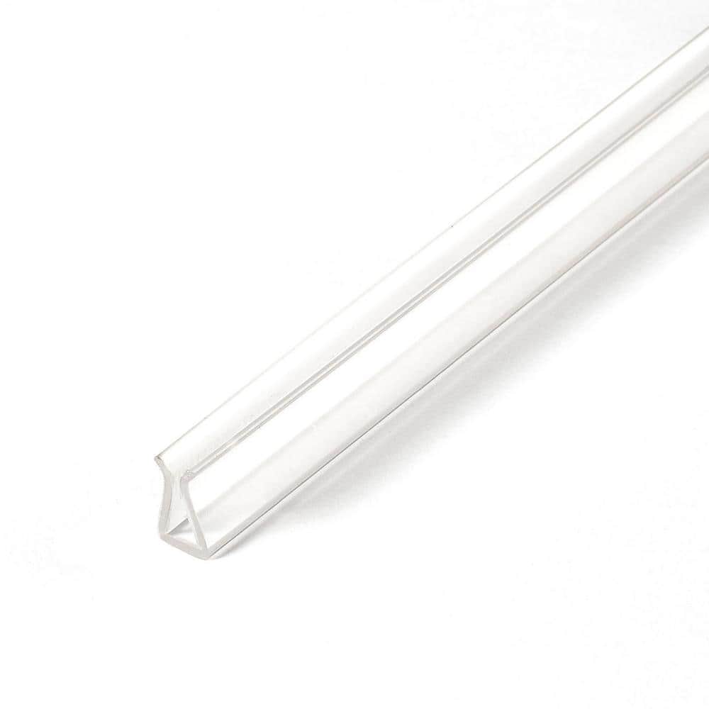 1/2 in. D x 3/16 in. W x 36 in. L Clear Styrolux Plastic Plastic U-Channel 