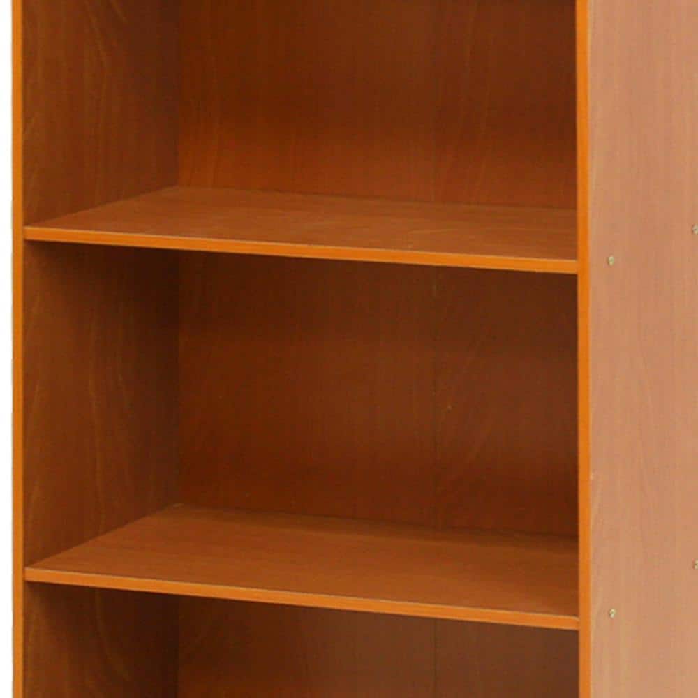 Espresso Adjustable 3-Tier Kids Bookcase with Closed Back