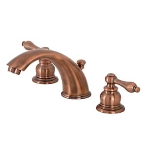 Victorian 8 in. Widespread 2-Handle Bathroom Faucet in Antique Copper