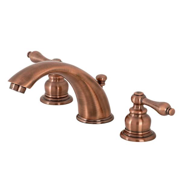 Kingston Brass Victorian 8 in. Widespread 2-Handle Bathroom Faucet in Antique Copper