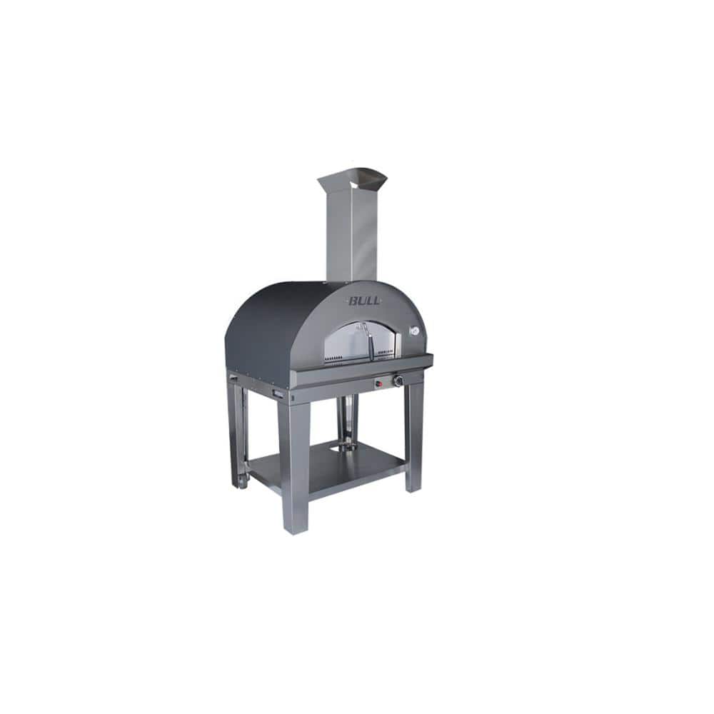 BULL Gas XL LP Pizza Oven Complete Cart, Gray