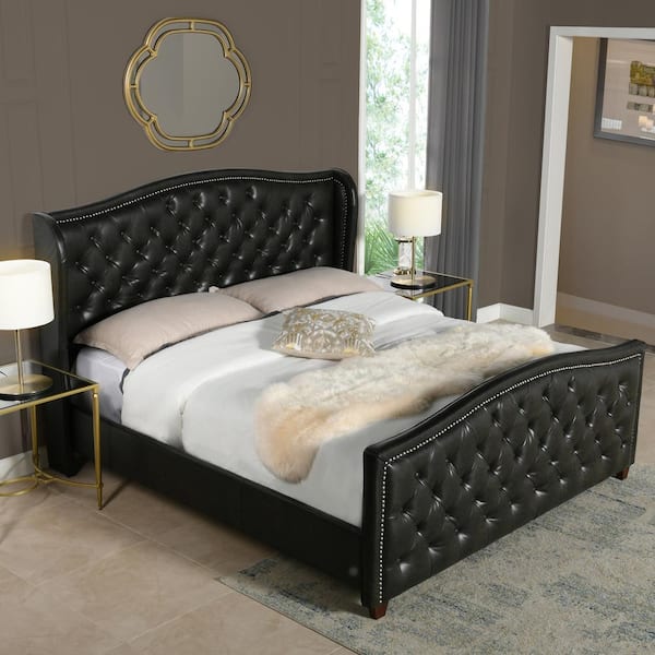 Rest haven upholstered headboard with diamond deals tufting and rectangle bordered edges