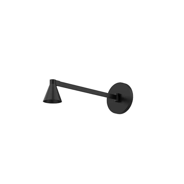 Dune 14-in 1 Light 5-Watt Black Integrated LED Wall Sconce