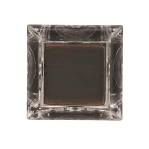 Abernathy 1-1/16 in (27 mm) Length Crystal/Oil-Rubbed Bronze Square Cabinet Knob