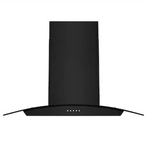30 in. 900 CFM Smart Ducted Insert Under Cabinet Range Hood in Black with Removable Baffle Filters in Stainless Steel