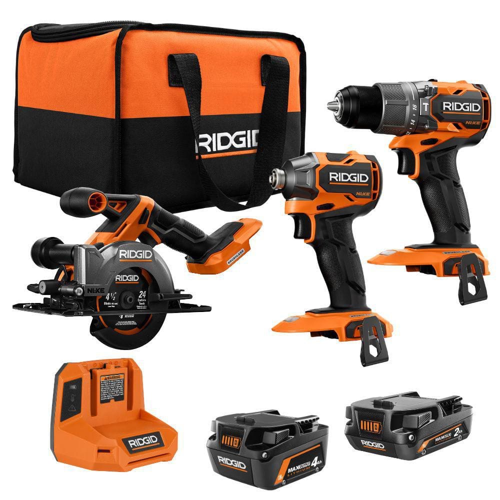RIDGID 18V NUKE SubCompact Brushless 2-Tool Combo Kit, MAX