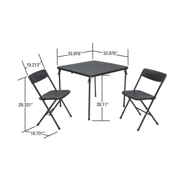 3 piece folding table and chair set