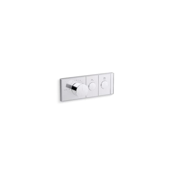 KOHLER Anthem 2-Outlet Recessed Mechanical Thermostatic Valve Control in Vibrant French Gold
