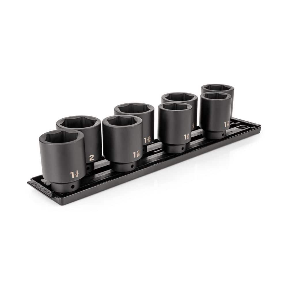 1/2 Inch Drive Deep 6-Point Impact Socket Set with Rails and Tray, 8-Piece (1-9/16-2 in. ) price history on PriceWatchPro