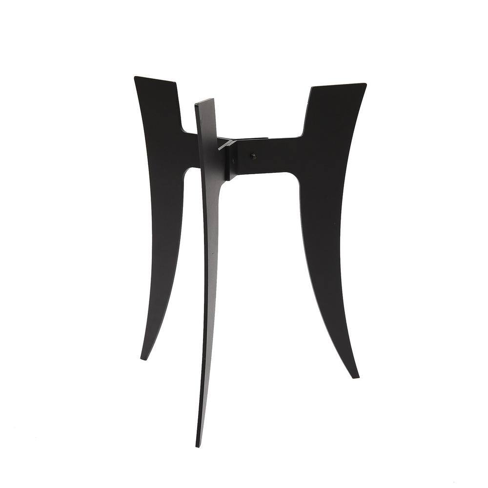 Large Matte Black Iron Ibex Plant Stand