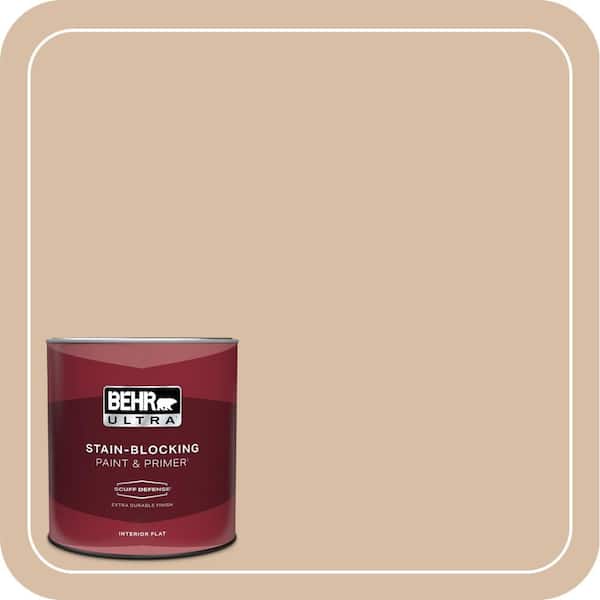 BEHR ULTRA 1 qt. #PPH-15 Nut Flavor Extra Durable Flat Interior Paint & Primer
