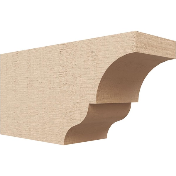 Ekena Millwork 4-in. x 6-in. x 12-in. Asheboro Woodgrain, Primed Tan Timberthane Polyurethane Rafter Tail Brace