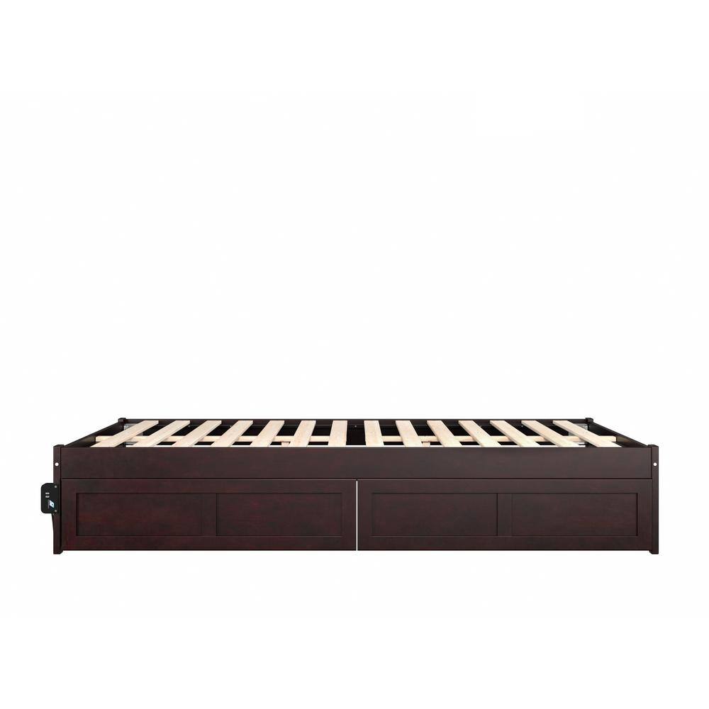 Espresso Colorado Queen Bed with Dual Storage Drawers