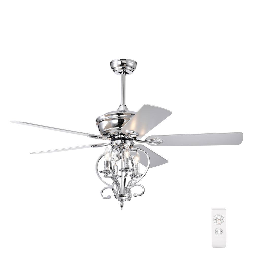 52 in. Indoor Silver Ceiling Fan