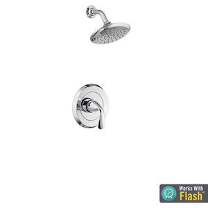 Fluent 1-Handle Shower Faucet Trim Kit for Flash Rough-In Valves in Polished Chrome (Valve Not Included)