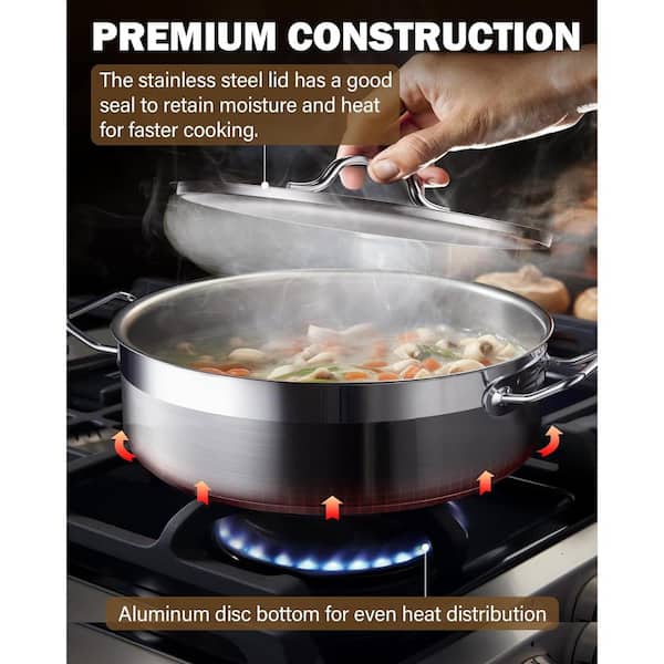 Cooks Standard Professional 4 Qt. 18/10 Stainless-Steel Deep