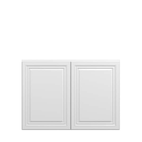 Damascus Raised 42 in. W x 30 in. H x 12 in. D in French Vanilla Plywood Assembled Wall Cabinet
