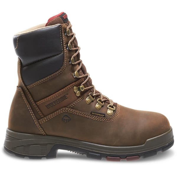 Wolverine Men's Cabor Waterproof 8'' Work Boots - Soft Toe - Dark Brown Size 11(M)