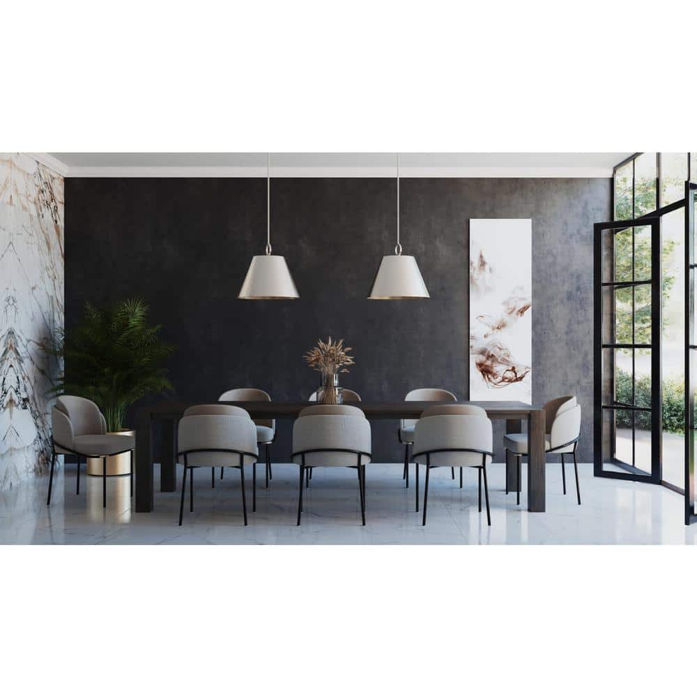 Parkhurst Brushed Nickel 3-Light Dome Pendant with Gold Interior