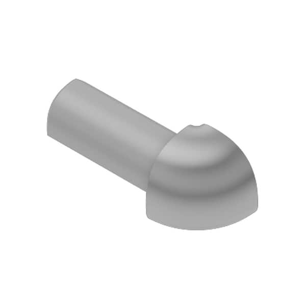 Schluter Rondec Classic Grey 1/2 in. x 1 in. PVC Tile Edging Trim 90 Degree Outside Corner