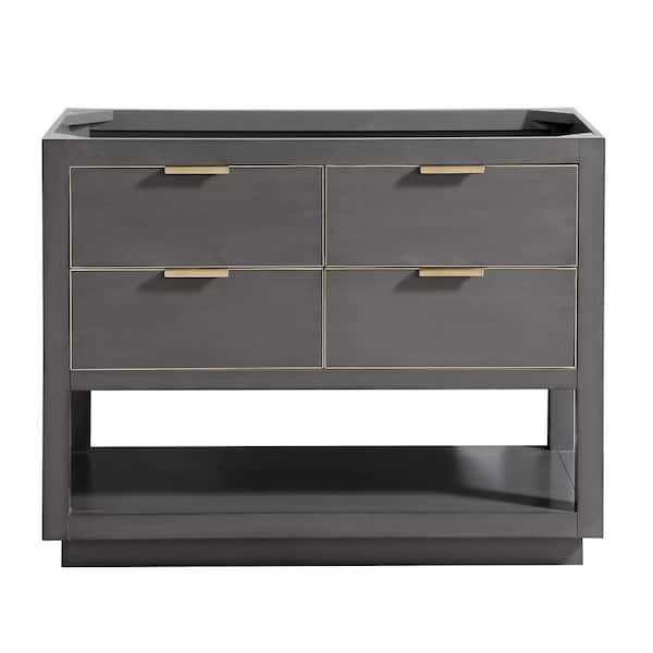 Avanity Allie 42 in. W x 21.5 in. D x 34 in. H Bath Vanity Cabinet Only in Twilight Gray with Gold Trim