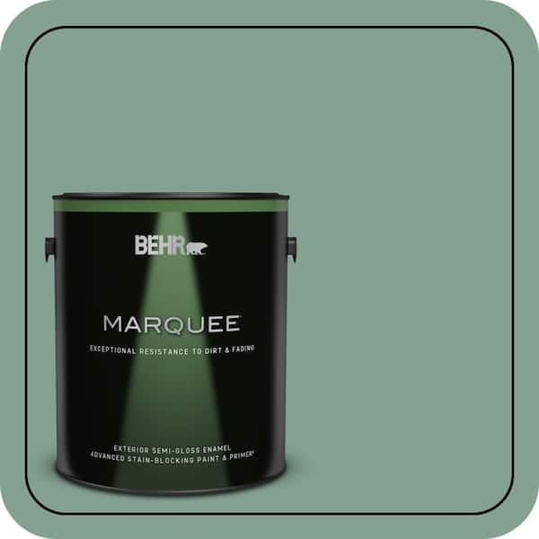 BEHR MARQUEE 1 gal. #MQ6-11 Mossy Bench Semi-Gloss Enamel Exterior Paint & Primer