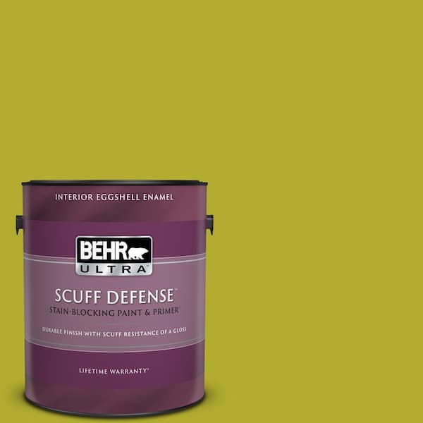 BEHR ULTRA 1 gal. #P340-6 Green Neon Extra Durable Eggshell Enamel Interior Paint & Primer