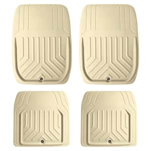 Trim-to-Fit Faux Leather Deep Tray Floor Mats - Full Set