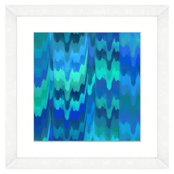 Vintage Print Gallery "Abstract waterfall I" Framed Archival Paper Wall Art (20 in. x 20 in. full size)